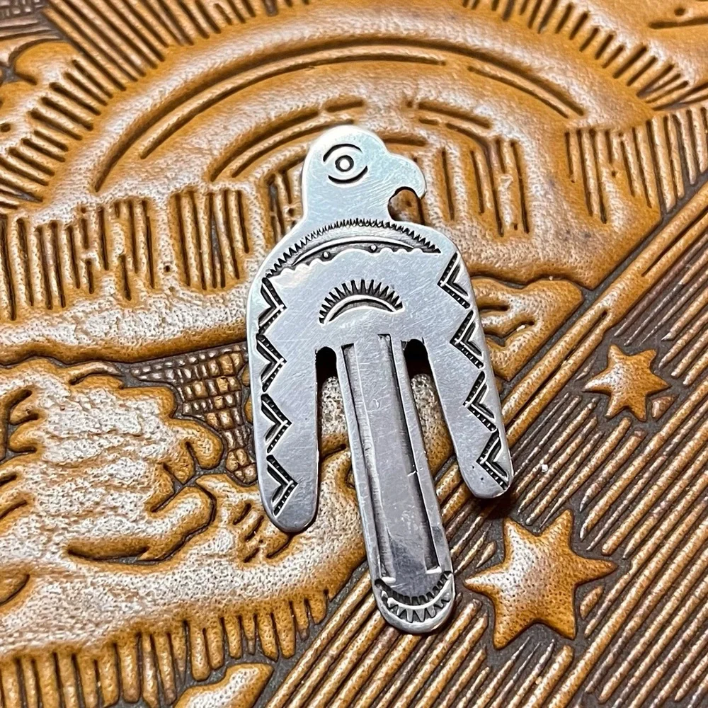 Old Sterling Silver Thunderbird Pin - Picture 1 of 2